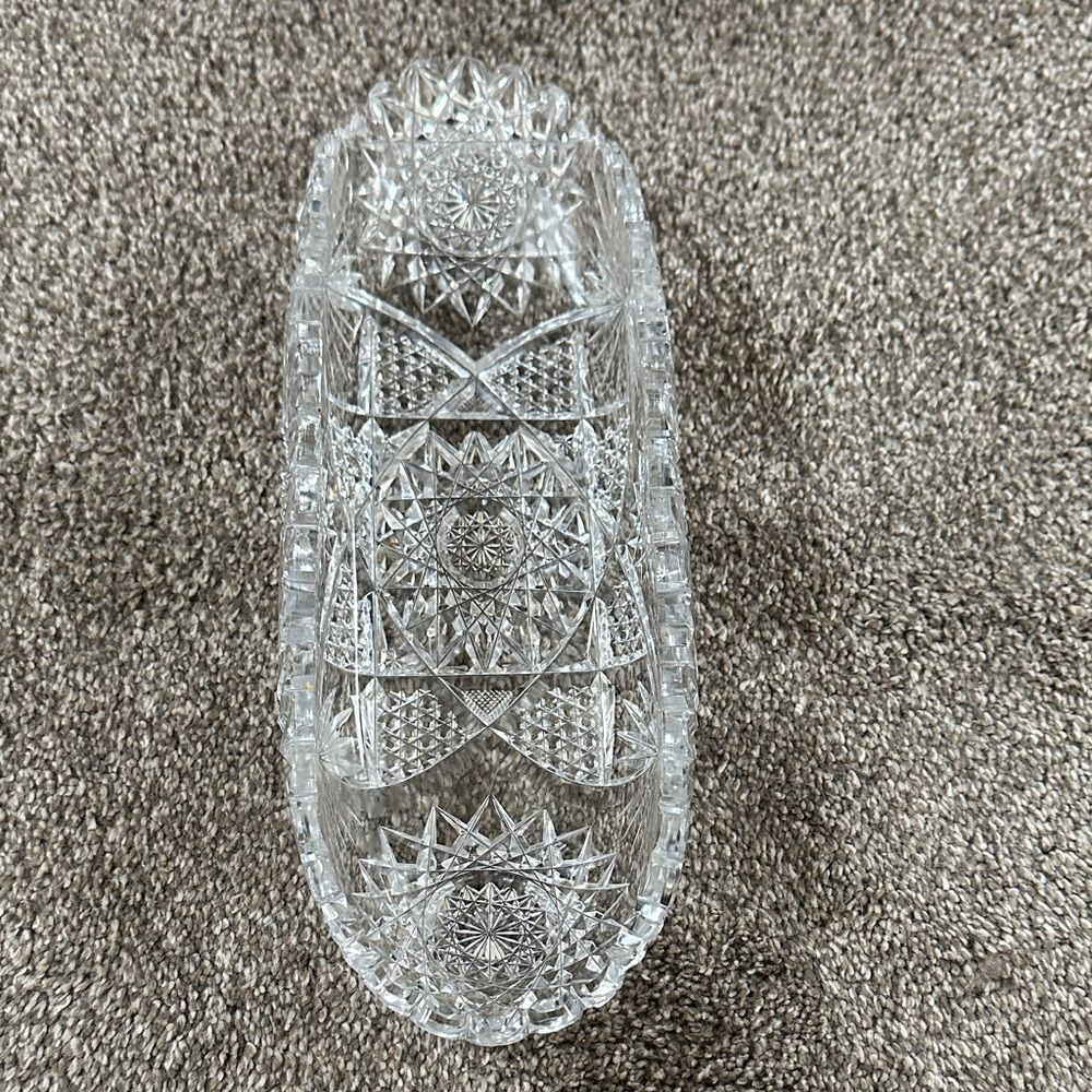 Elegant Crystal Cut Glass Dish
